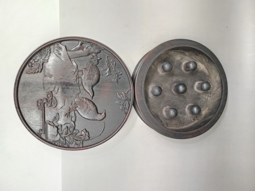 黑檀“安居乐业”扳指盒
