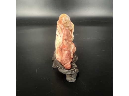 寿山石雕伏虎罗汉摆件