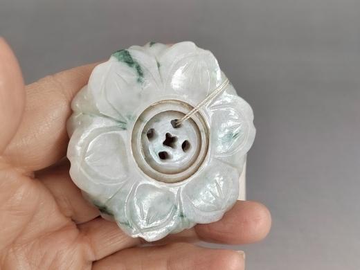 翡翠飘花转心佩