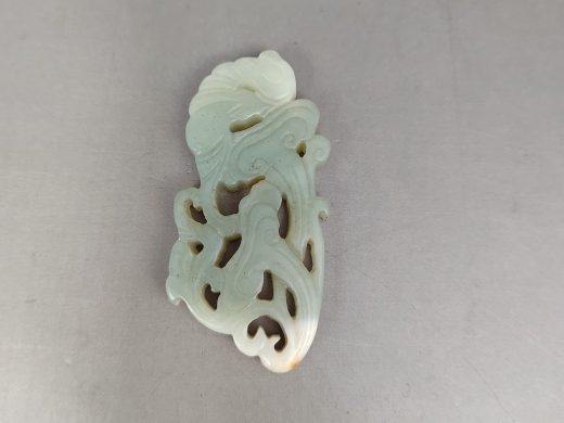 玉雕灵芝纹挂件