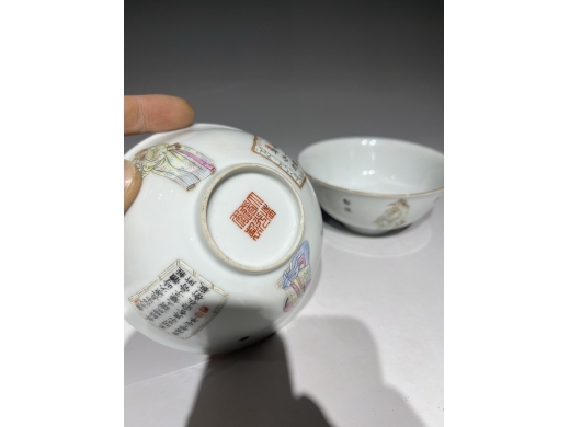 粉彩无双谱碗