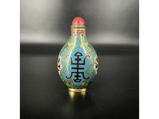 铜胎景泰蓝烟壶
