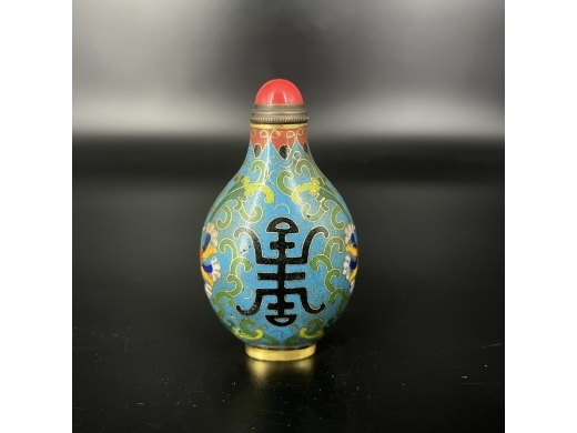 铜胎景泰蓝烟壶