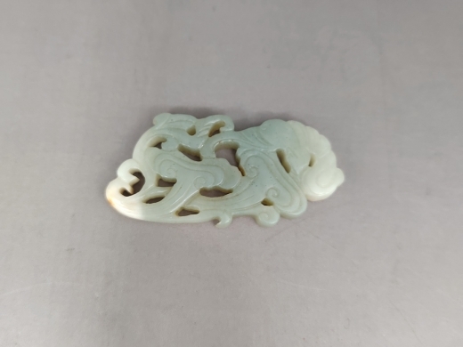 玉雕灵芝纹挂件