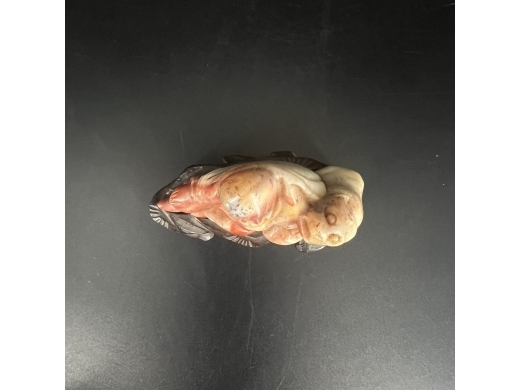 寿山石雕伏虎罗汉摆件