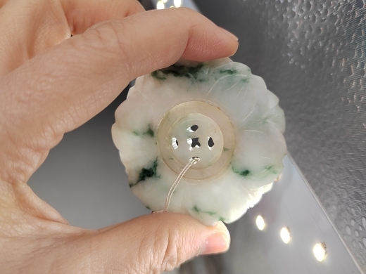 翡翠飘花转心佩