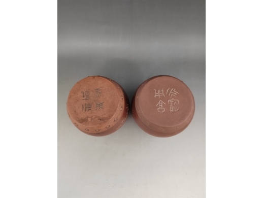 紫砂鼓敦诗画茶叶罐