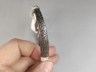 刻花卉纹扁条银手镯