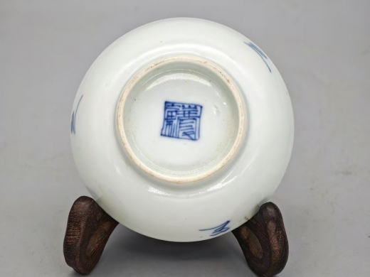 青花和合二仙小碟