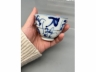 青花灵芝纹茶盏