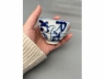 青花灵芝纹茶盏