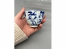 青花灵芝纹茶盏