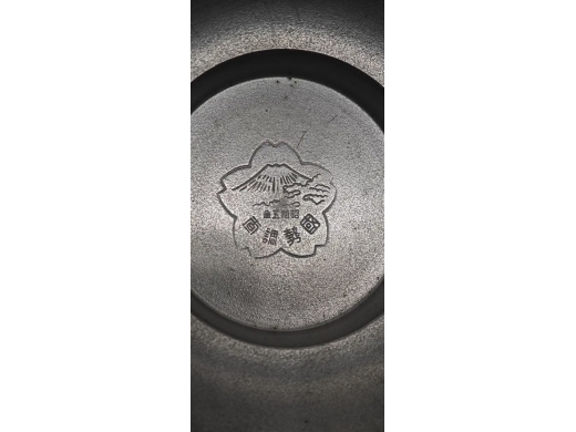 锡茶盏托一对