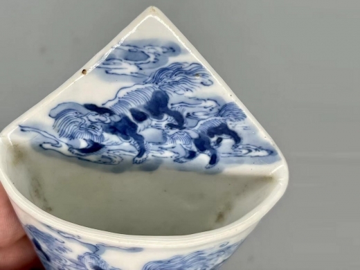 青花五世同堂巾筒
