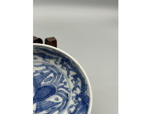 青花凤纹小碟