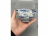 青花灵芝花卉纹盖碗