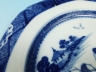 青花山水八棱倭角盘