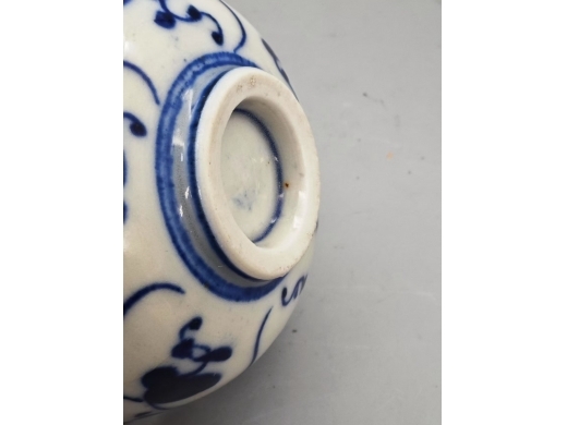 青花灵芝纹茶盏