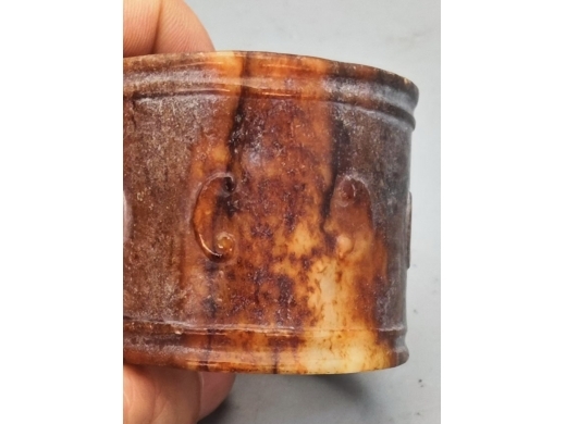 旧玉勾云纹环