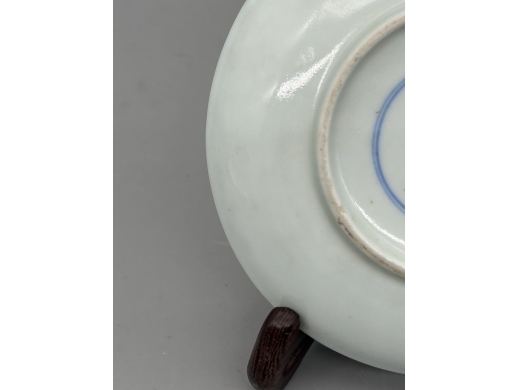 青花吹箫引凤纹碟