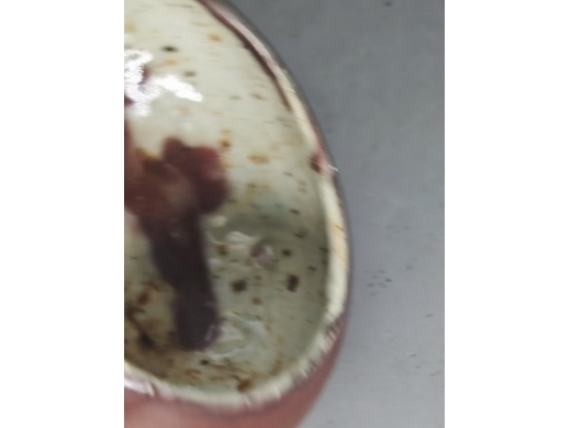 霁红釉罗汉式笔洗
