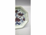 豆地青花釉里红九桃八方盘
